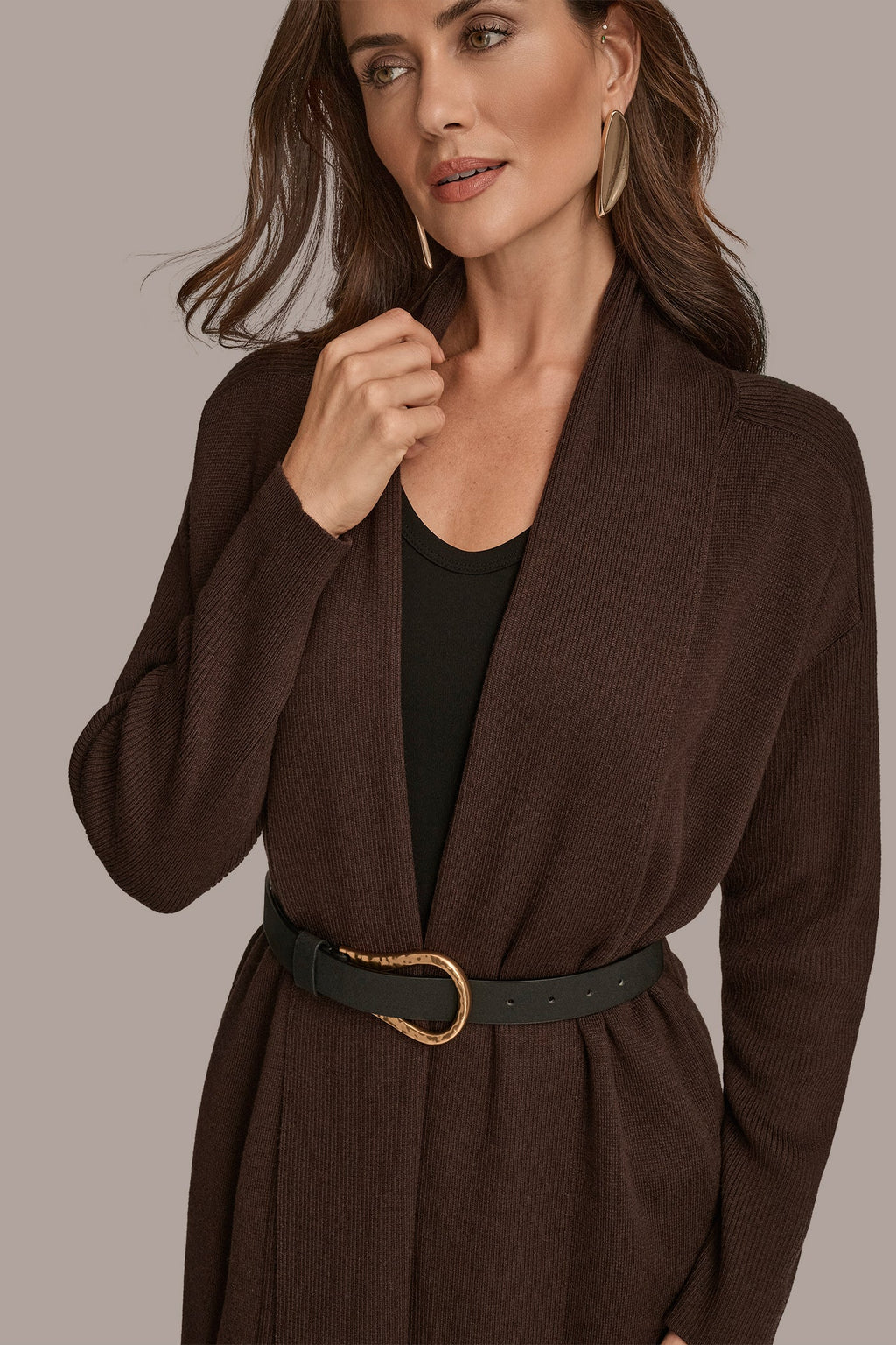 V-NECK LONG CARDIGAN