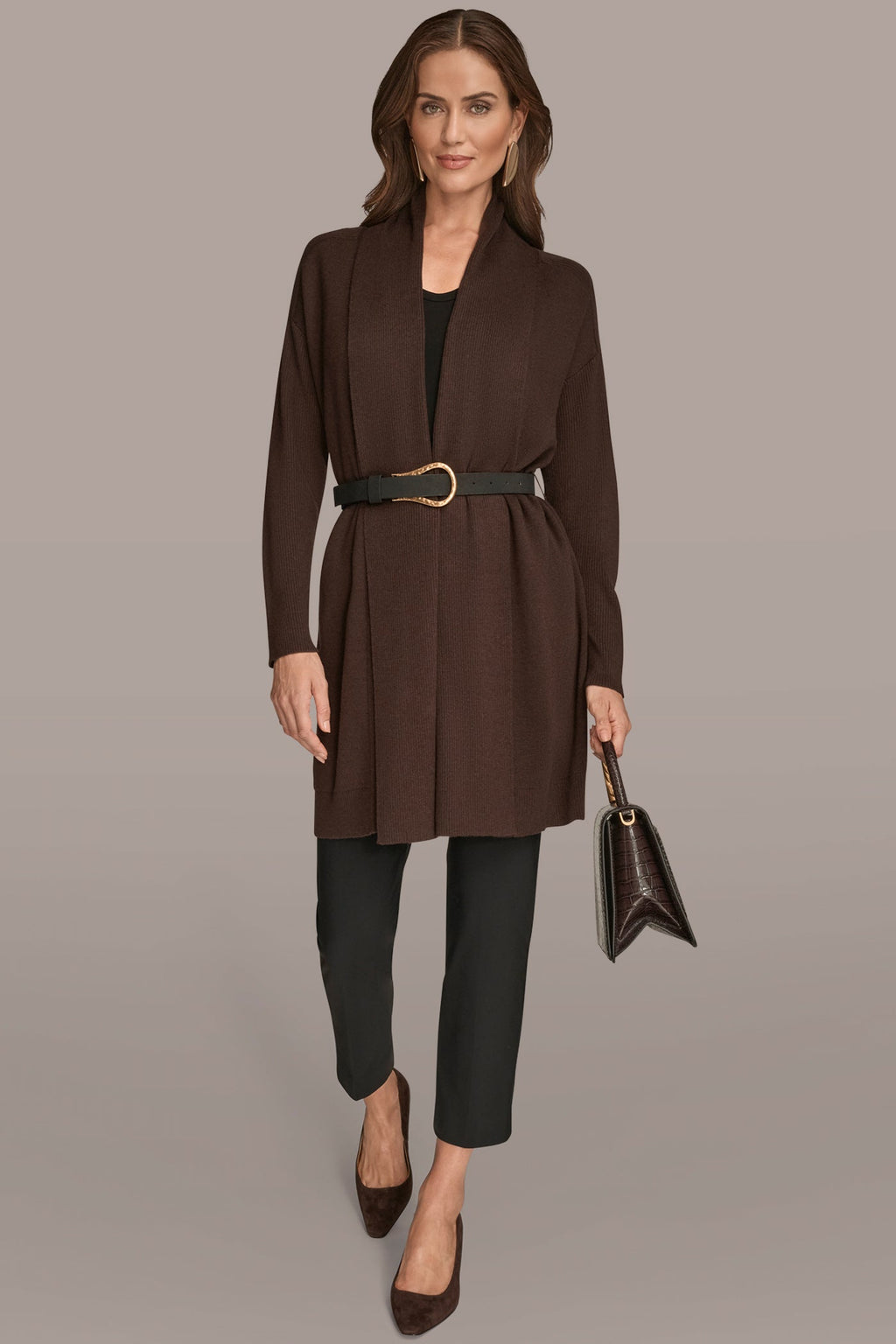 V-NECK LONG CARDIGAN
