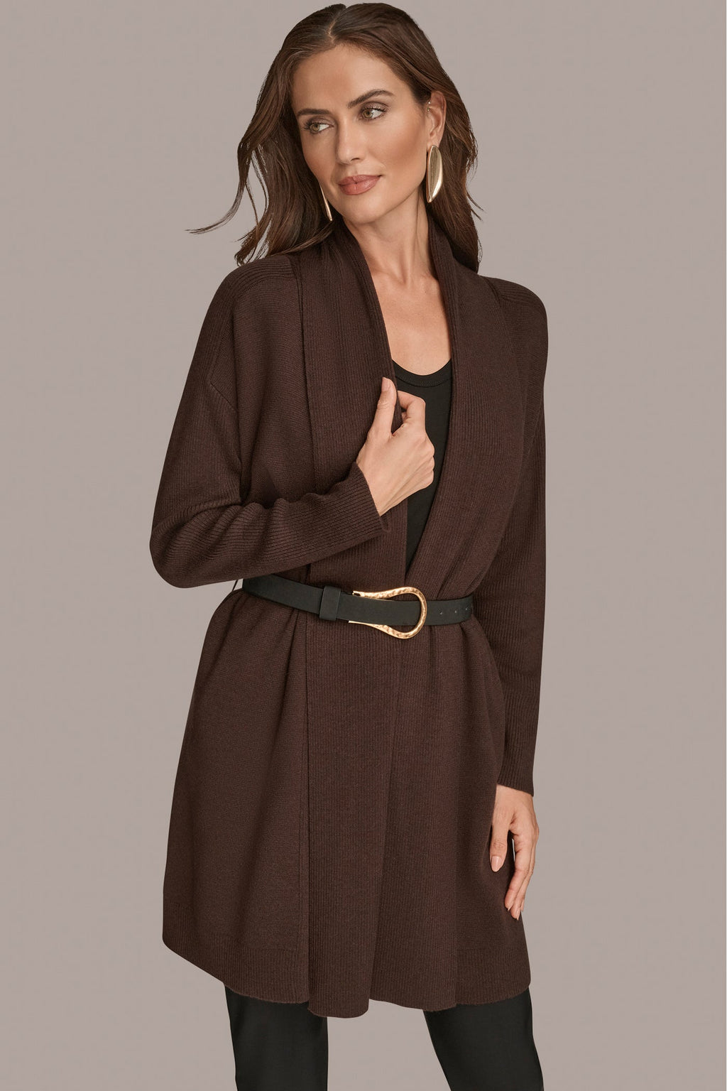 V-NECK LONG CARDIGAN