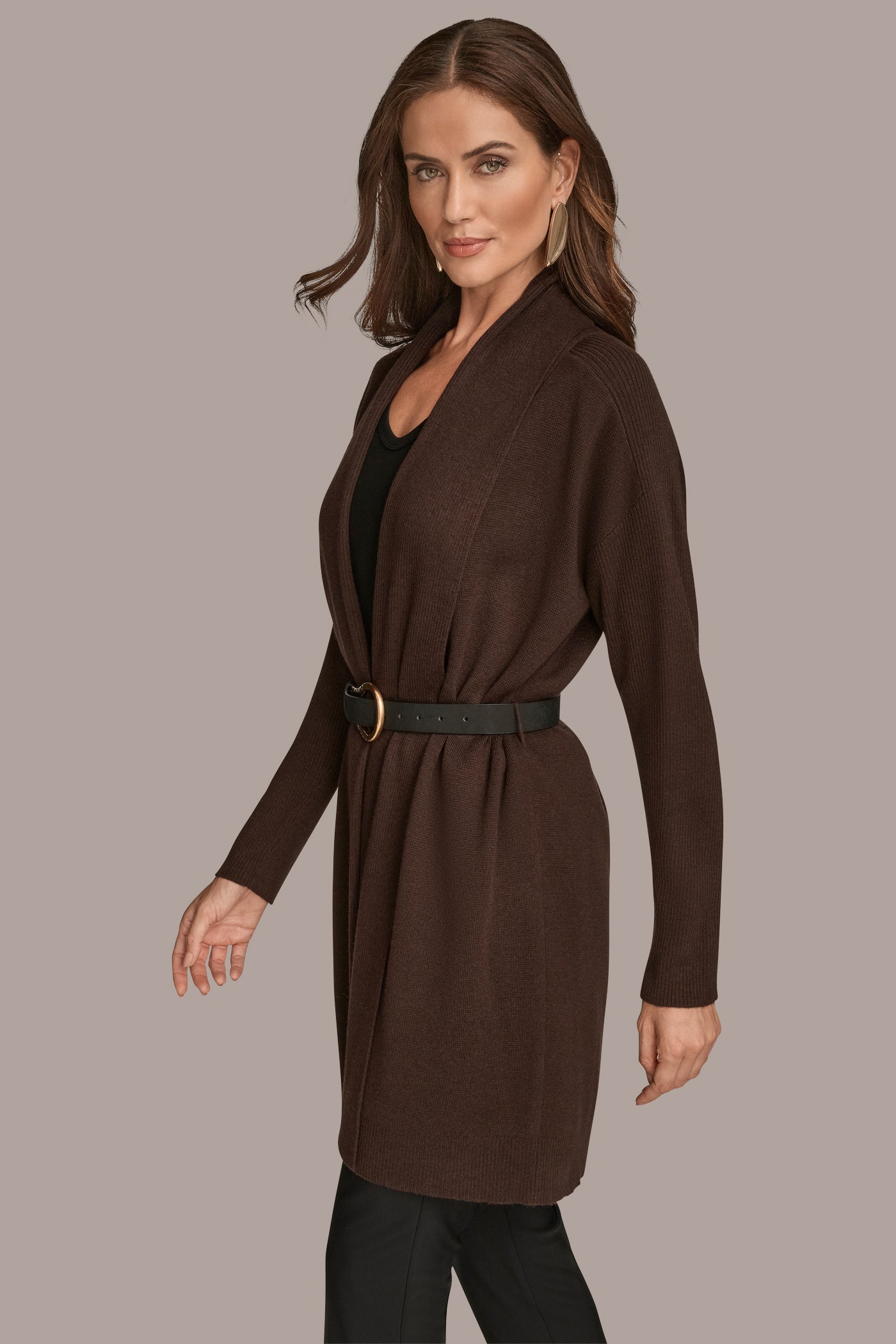 V-NECK LONG CARDIGAN