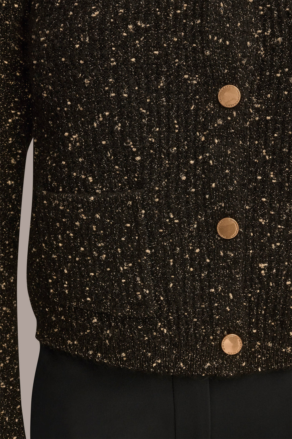 LONG SLEEVE METALLIC SPECKLED CARDIGAN