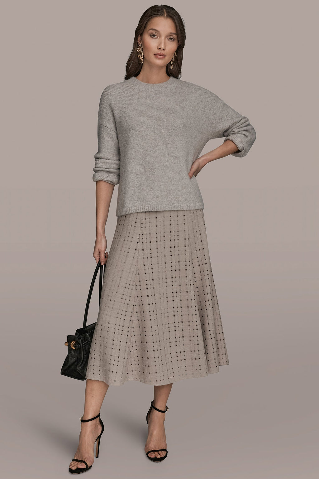 OVERSIZED LONG SLEEVE CREW-NECK SWEATER