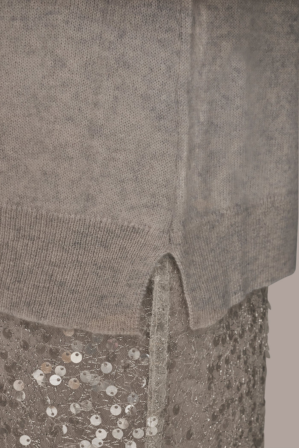 WOOL AND CASHMERE-BLEND MOCK-NECK SWEATER