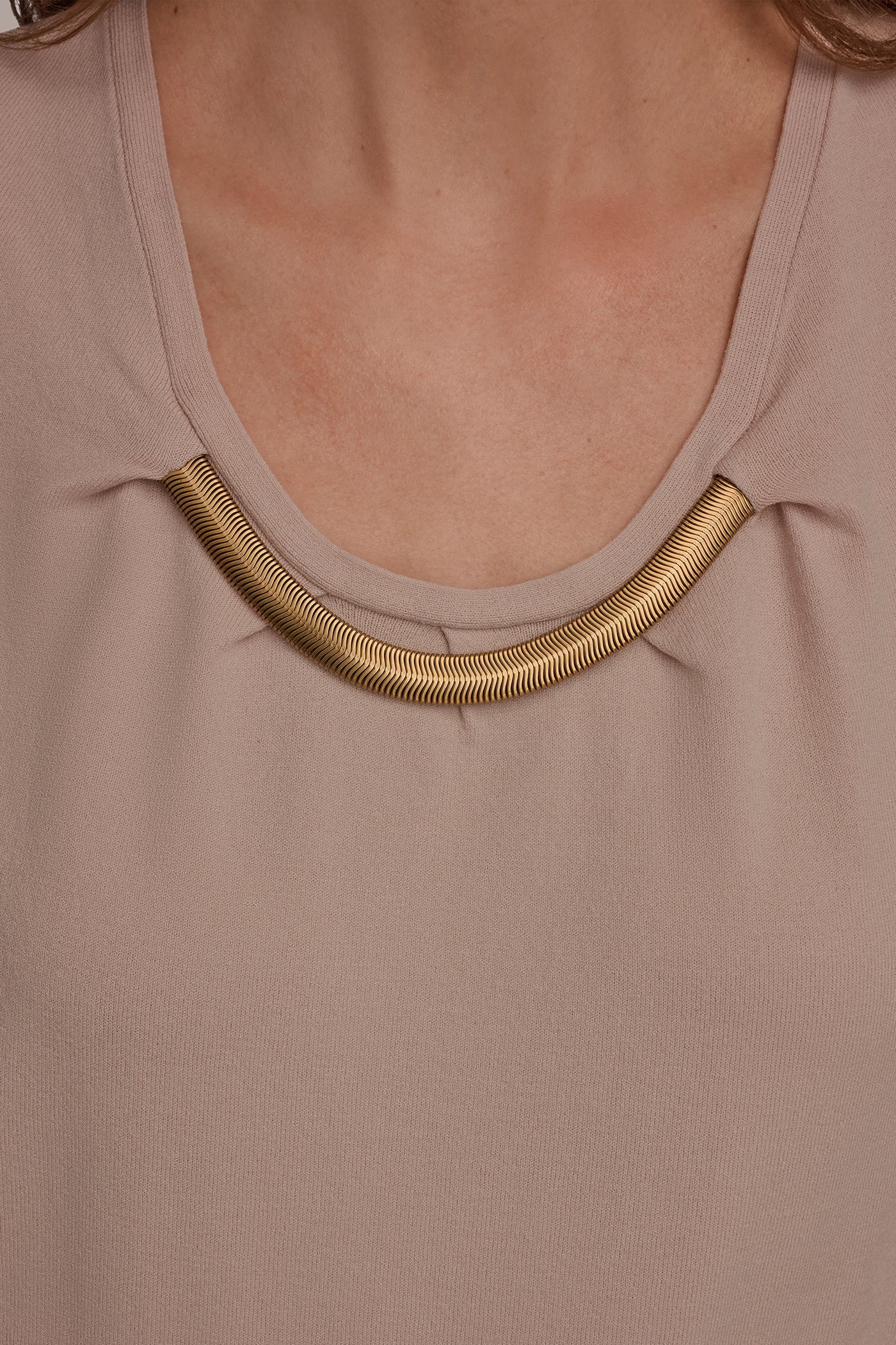 CAP SLEEVE METALLIC TRIM SWEATER