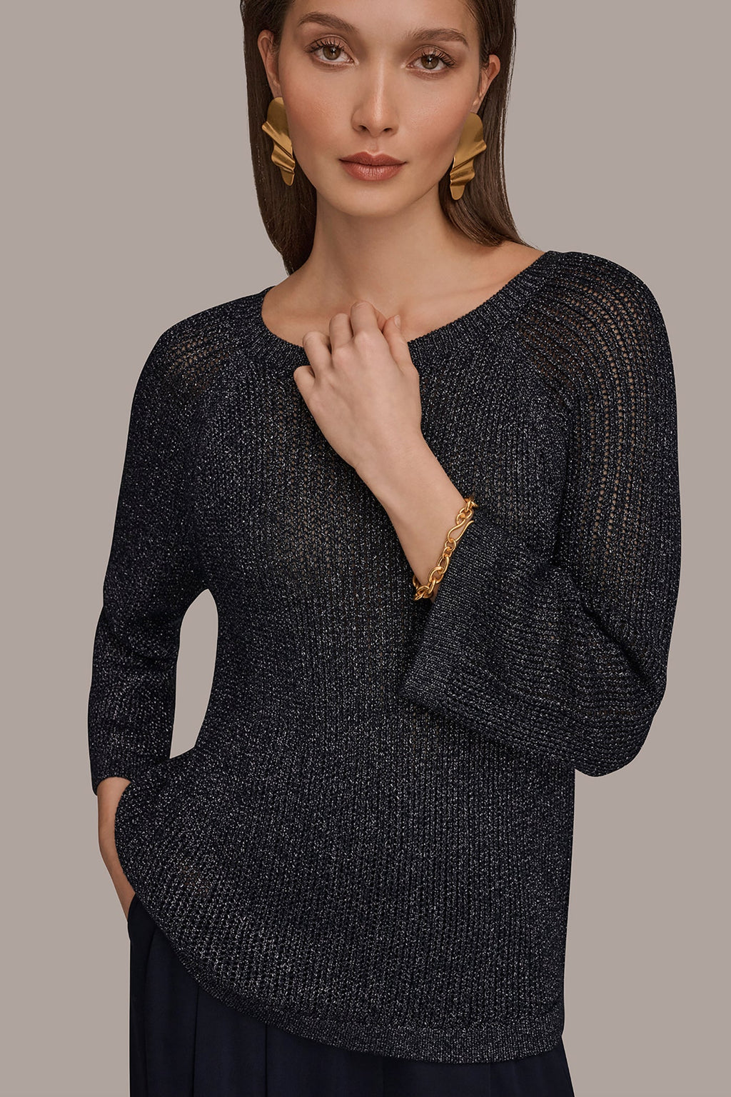 BOAT NECK DOLMAN SWEATER