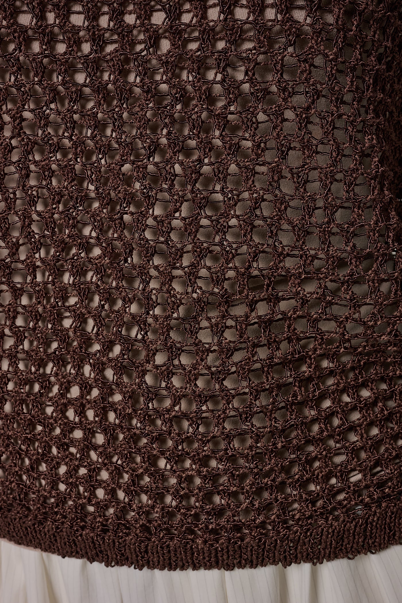 SHORT SLEEVE OPEN STITCH SWEATER