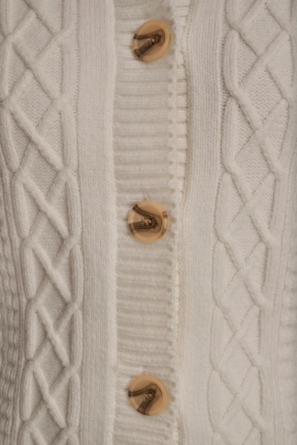 CABLE-KNIT LONG SLEEVE CARDIGAN