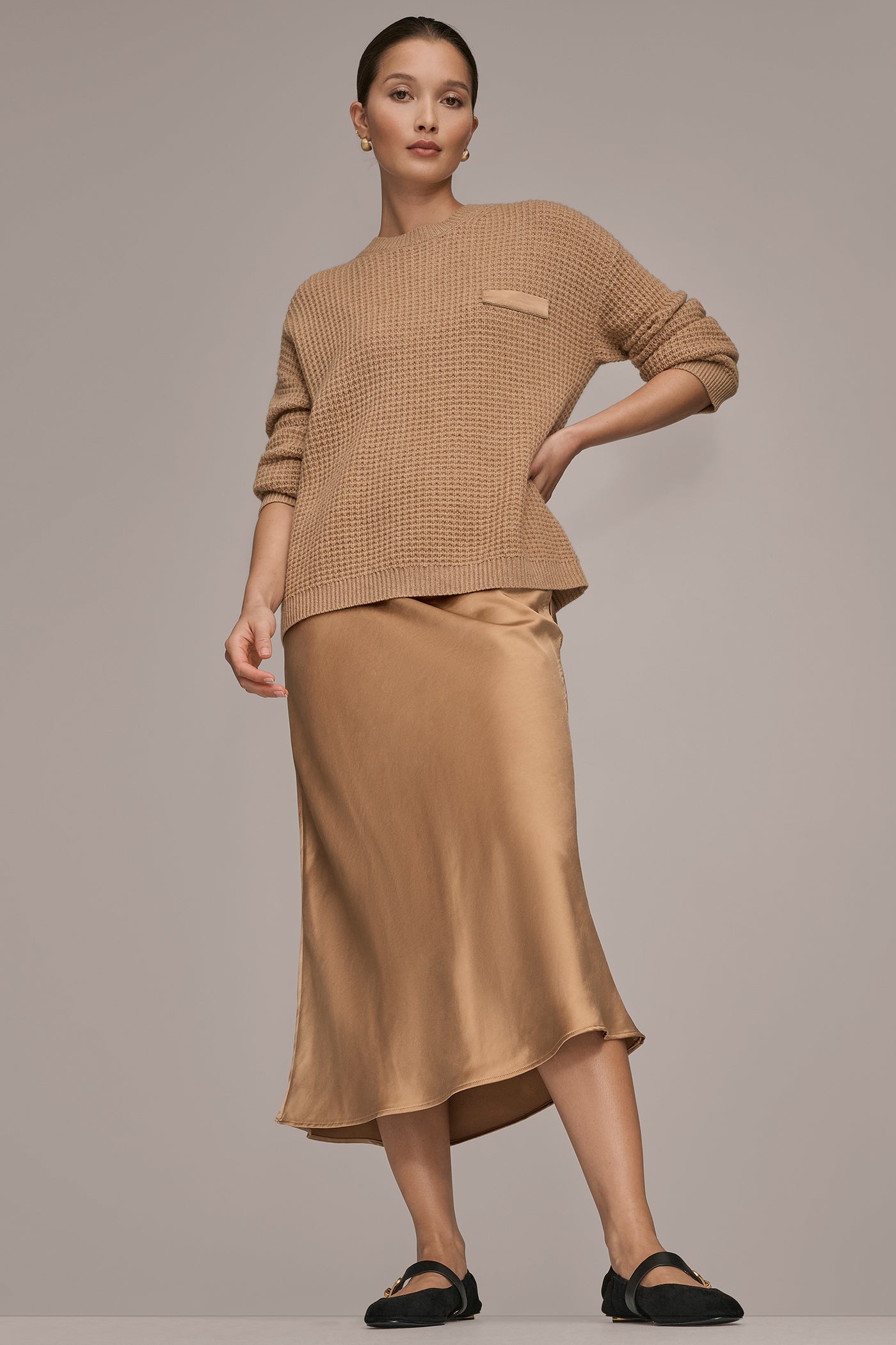 WOOL AND CASHMERE-BLEND POCKET SWEATER