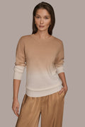 WOOL AND CASHMERE-BLEND DIP-DYED SWEATER