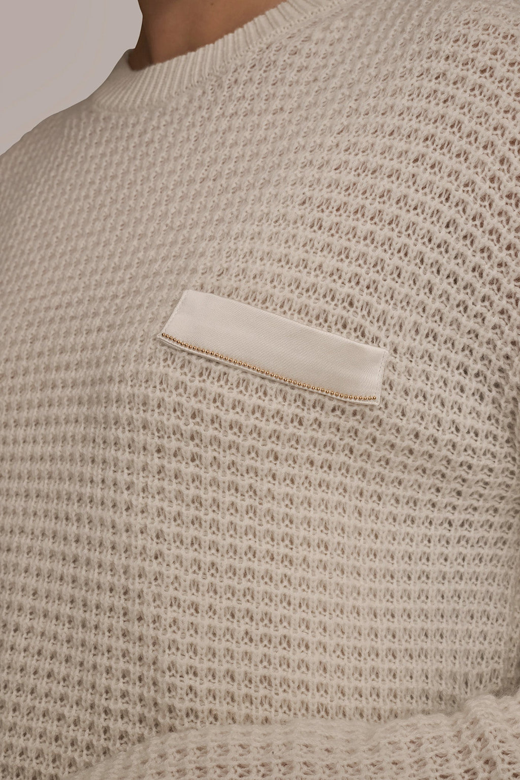 WOOL AND CASHMERE-BLEND POCKET SWEATER