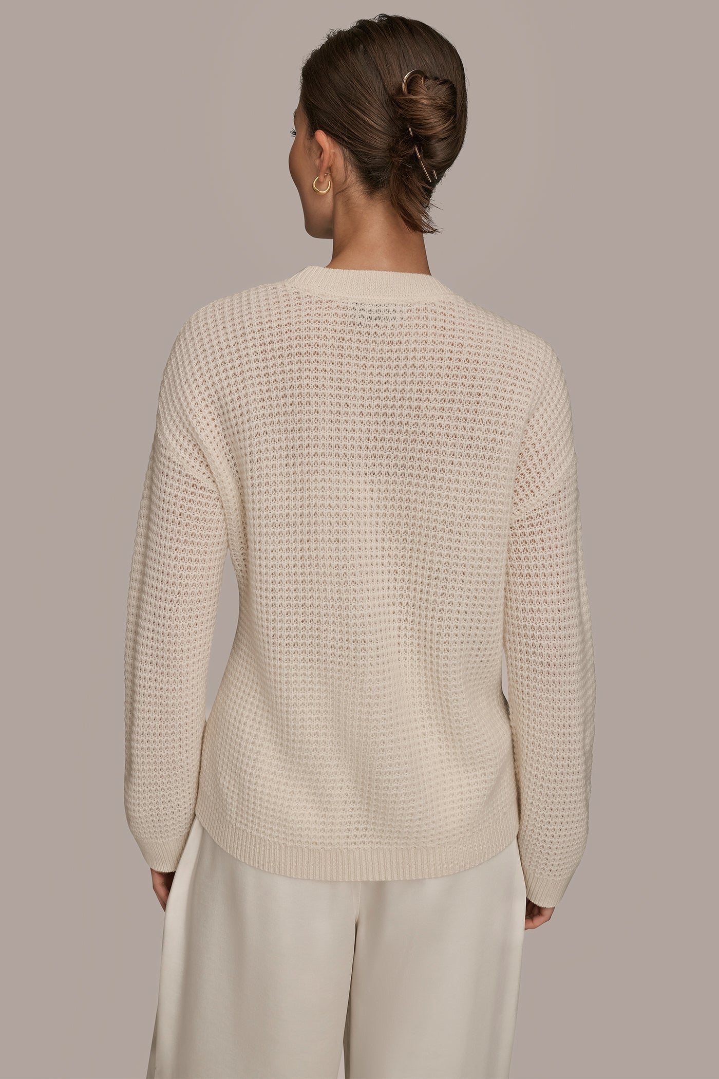 WOOL AND CASHMERE-BLEND POCKET SWEATER