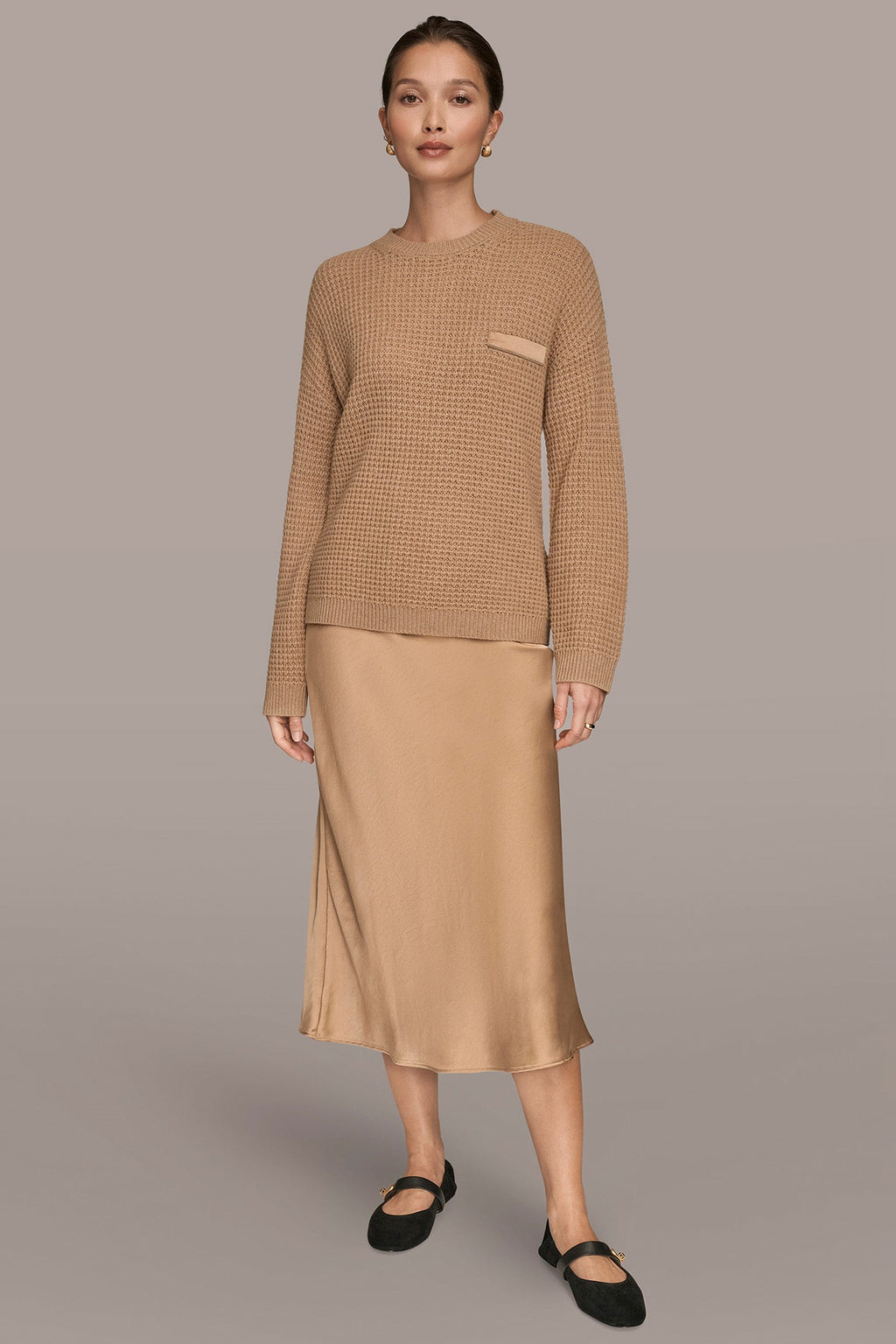 WOOL AND CASHMERE-BLEND POCKET SWEATER