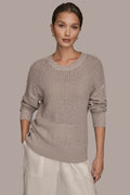 LONG SLEEVE OPEN STITCH SWEATER