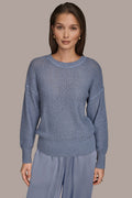 LONG SLEEVE OPEN STITCH SWEATER