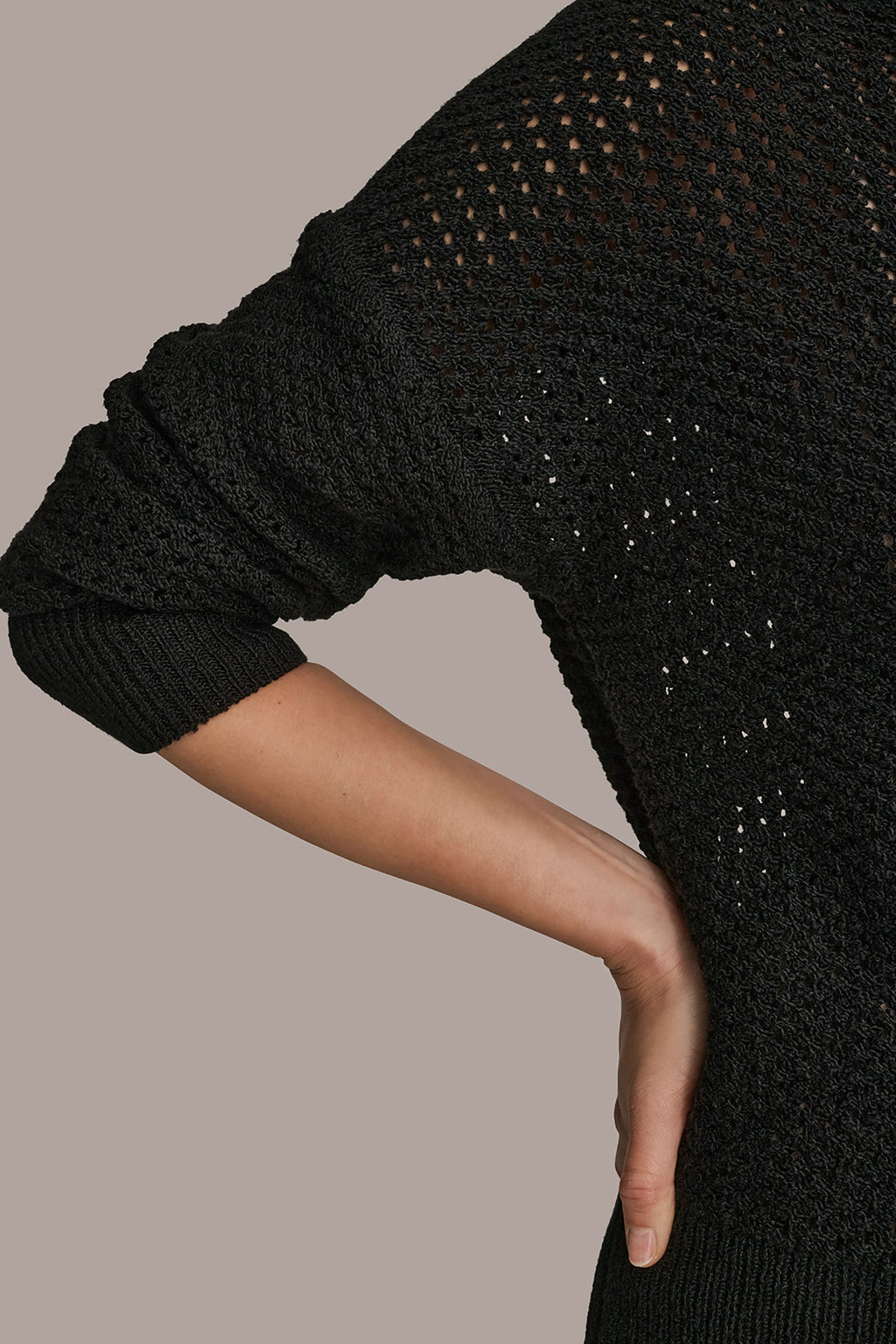 LONG SLEEVE OPEN STITCH SWEATER