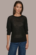 LONG SLEEVE OPEN STITCH SWEATER